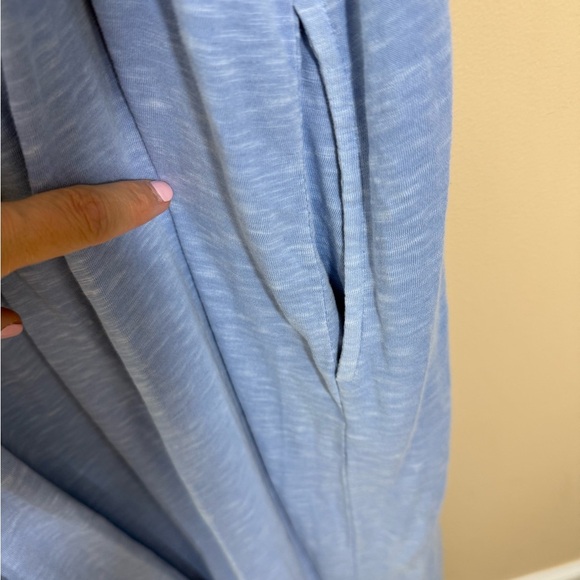 Aerie Women’s Crochet Maxi Dress Beach Swim Cover Up Blue Open Knit L - Picture 6 of 8